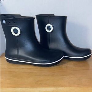 Crocs Jaunt Shorty Rain Size 6 Womens Rubber Boot - Black